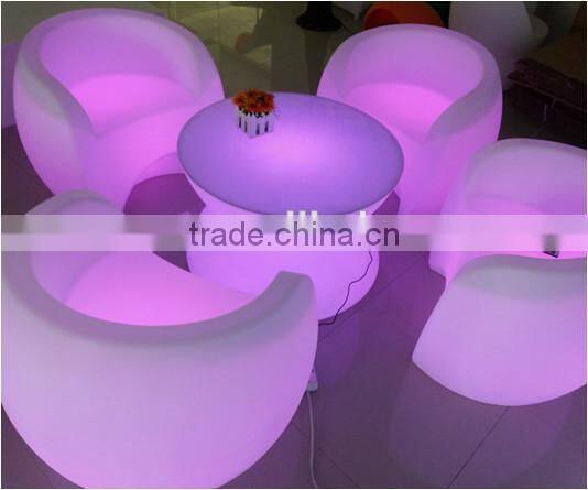 Remote Control rgb 16 Color Changing Illuminated Nightclub LED Plastic Sofa