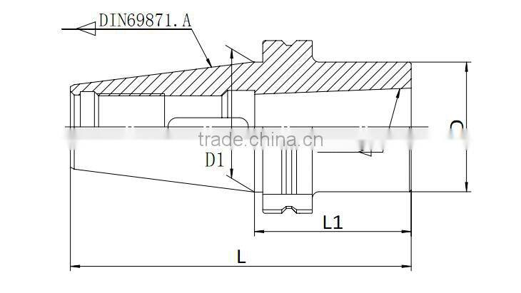 DIN69871 Morse Taper Sleeve with Tang