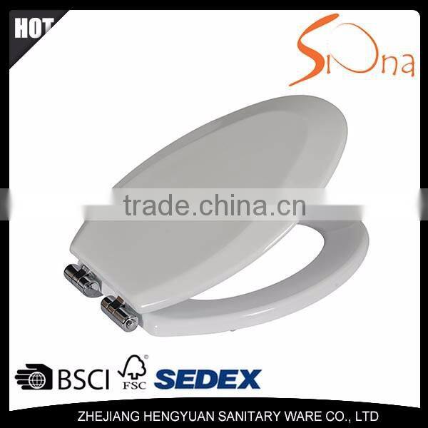 White molded wood 19 inch promotional toilet seat