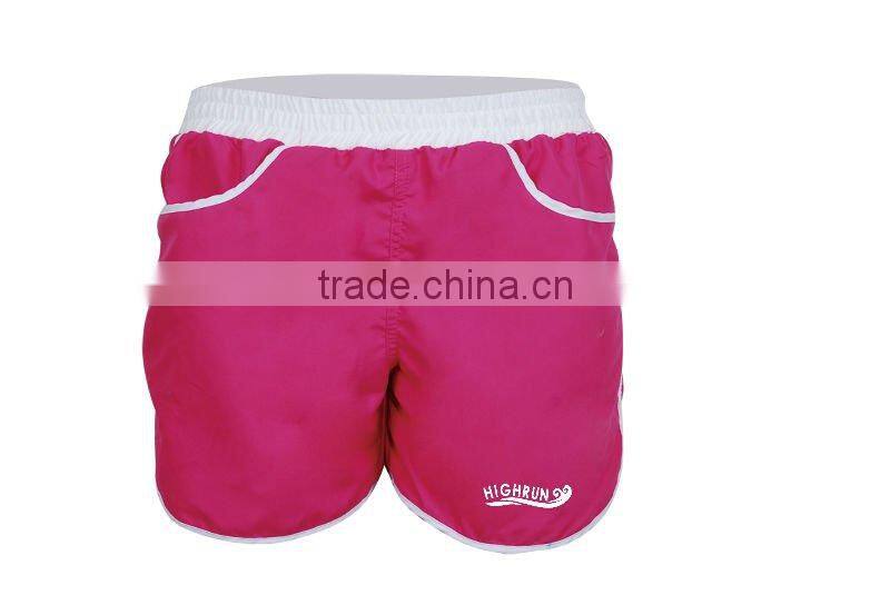 (New arrival) Mens Black Colour Polyester Beach Shorts