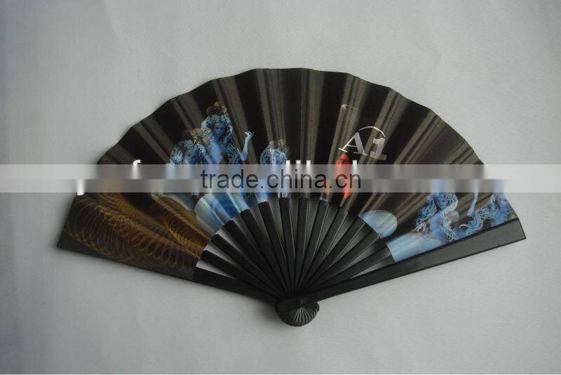 4c printed promotion folding paper fan