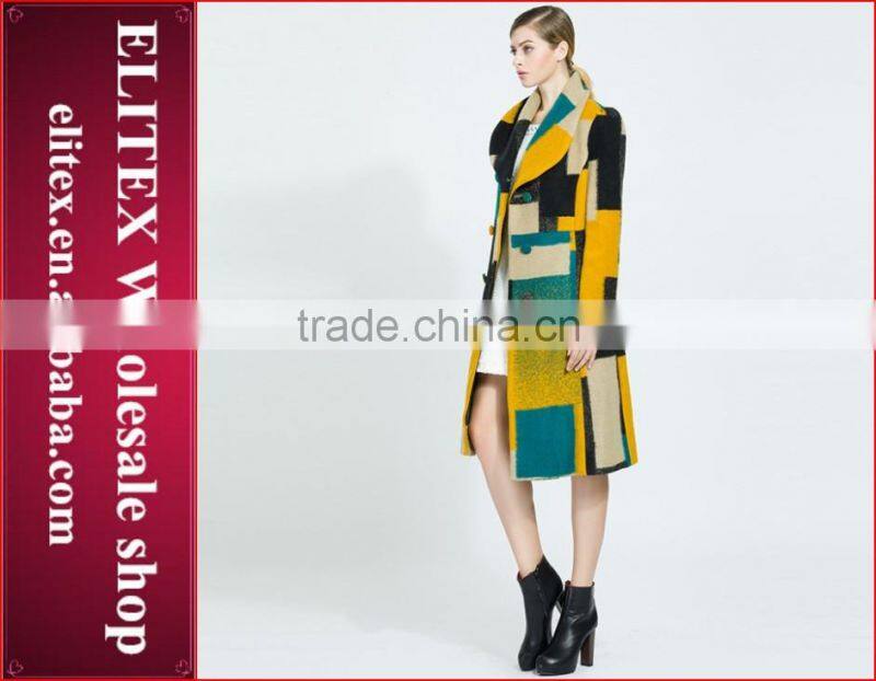 2015 Fashion Red Sexy Ladies Woven Wool Fabric For Winter Overcoat