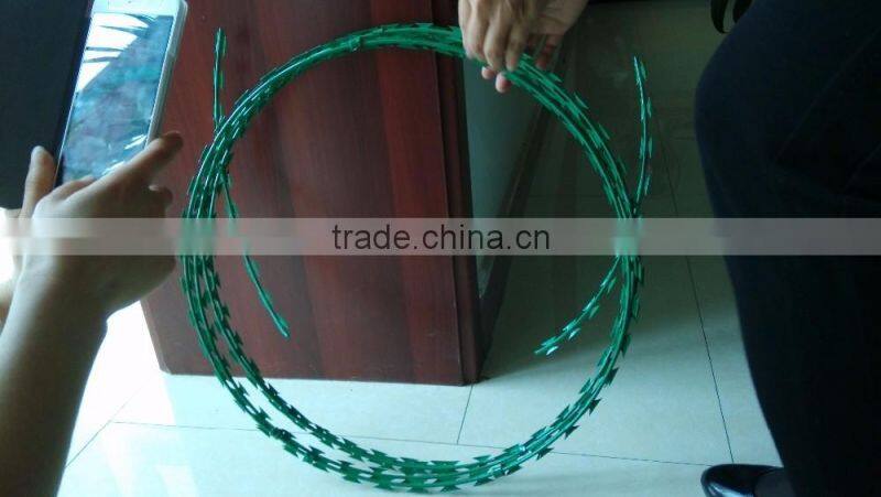 wholesale BTO-22 powder coated razor barbed wire