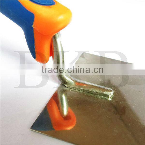 5.5 inch stainless steel trapezoid putty knife with rubber handle