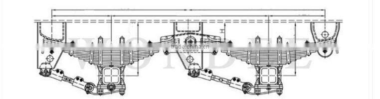 Truck Trailer 3 Axle BPW Mechanical Suspension