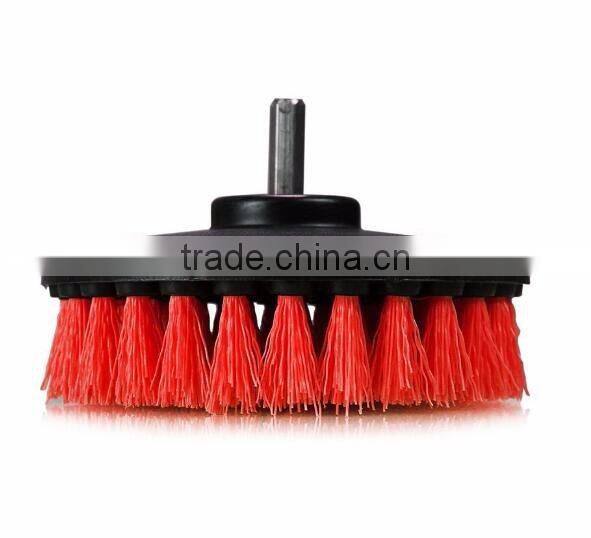 Drill Brush Soft Bristle White Quick Change Shaft