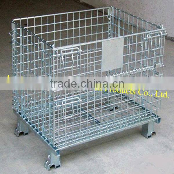 Wire Mesh Containers, Mesh Container, Wire Container for Industrial Warehouse Storage Foldable(Collapsible) &Stackable