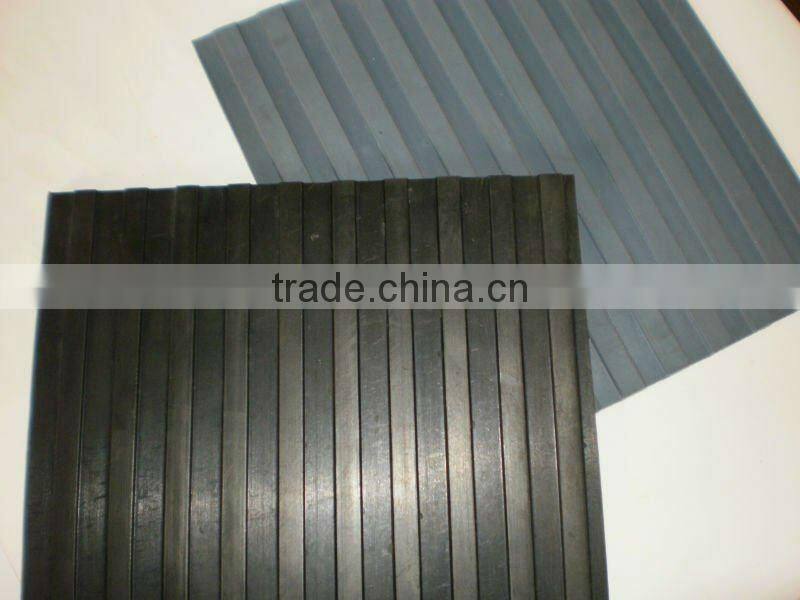 3mm to 6mm thickness Fine ribbed rubber flooring mat