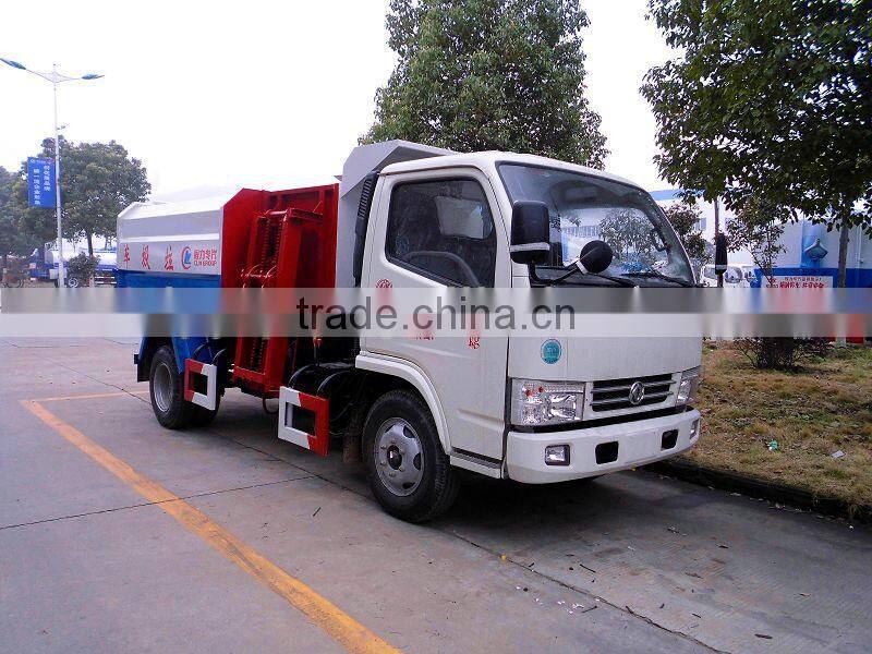 DONGFENG MINI self loading garbage truck for sale, Euro 4 chassis
