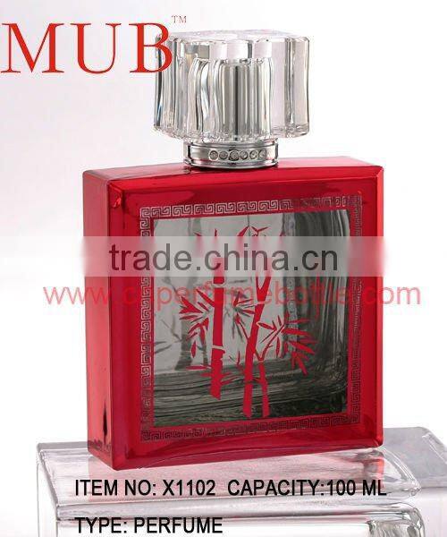 Empty glass spray bottle for perfume