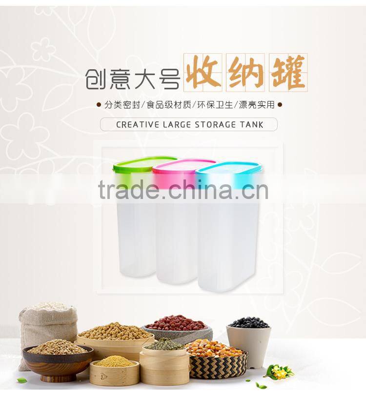 Oval 2.3L food container keep fresh with cover--blue