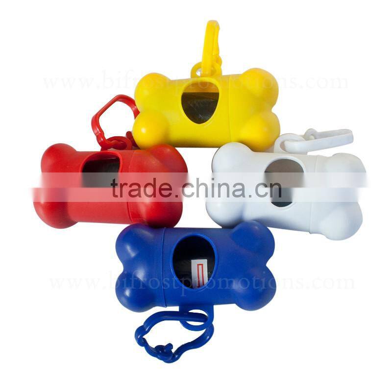 Bone Shaped Plastic Custom dog poop bag dispenser