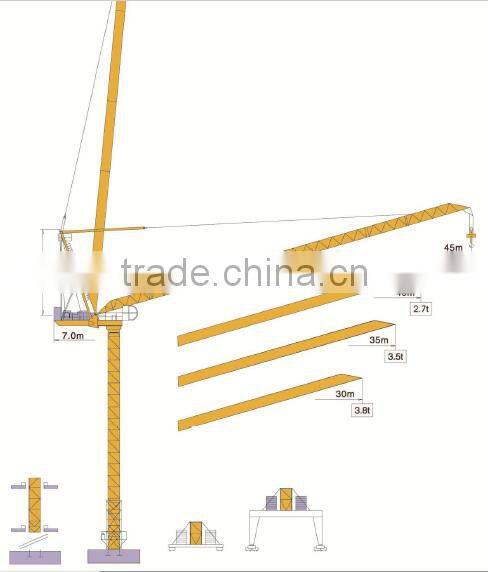 luffing jib crane / 8 ton jib crane/