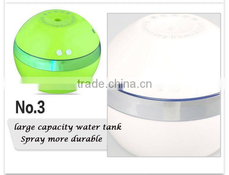 water bottle room ultrasonic humidifier with night lamp