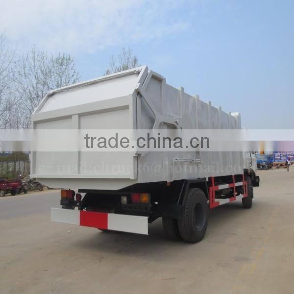 190 hp DONGFENG 4*2 Rear Loader Garbage Truck 12 ton