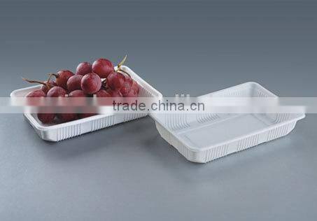 rectangle disposable plastic fruit tray, food packing tray