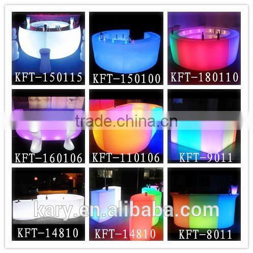 Outdoor Decorative bar counters Flashing Tables Plastic LED Light Bar Counter