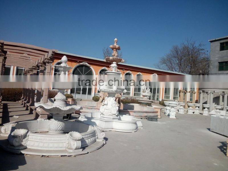 Egyptian beige marble foutain with lady statue