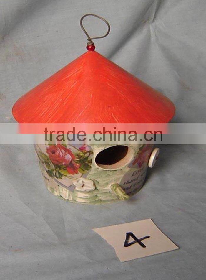 Wood craft bird feeder , cheap bird house and feeders, wholesale wood bird house with hanging