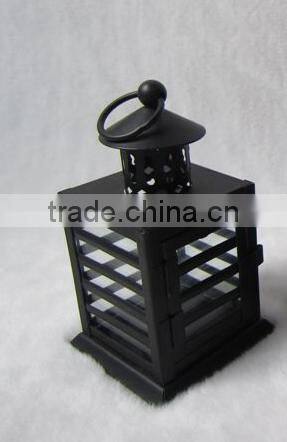 black metal lantern in basket style