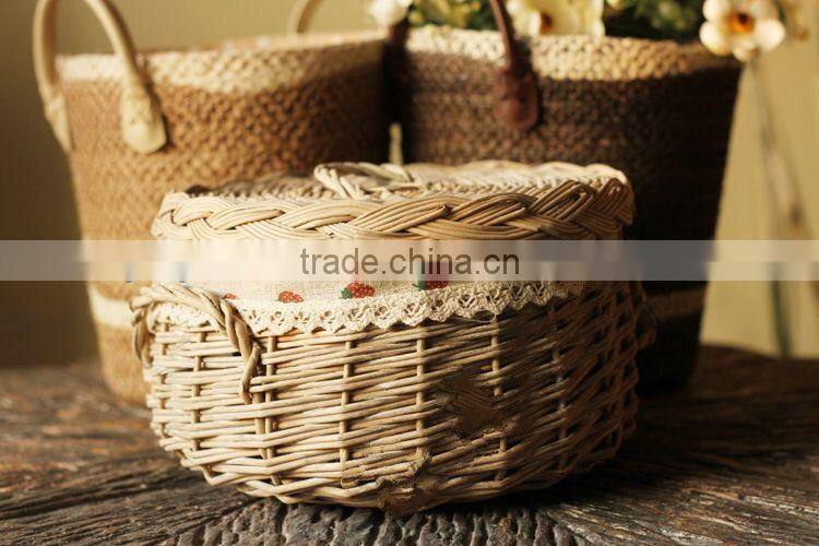 2014 Linyi portable indian silver pooja flower basket wholesale from manufacturer