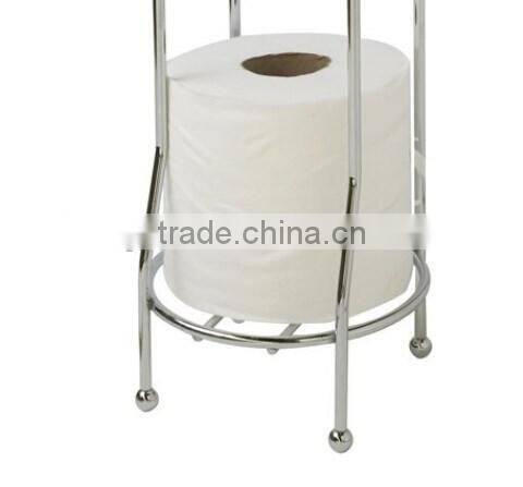Jiangmen Free Standing Steel Wire Bathroom Toilet Paper Towel Holder