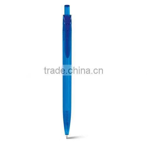 Most hot plastic transparent plastic ball pen for office use