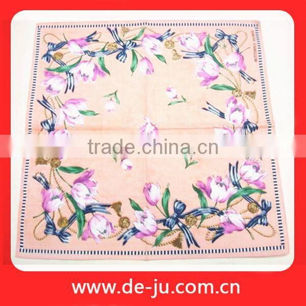 Embroidered Printing Flower Pattern Handkerchiefs