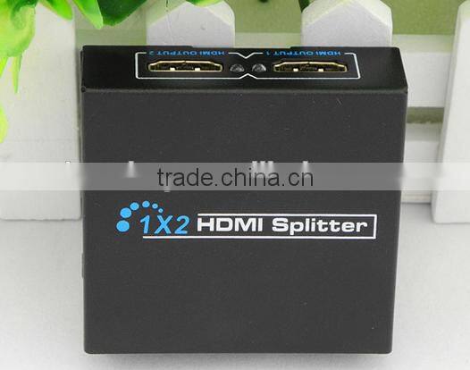 New Full HD 1x2 Port HDMI Splitter 1 IN 2 OUT Amplifier Repeater 3D 1080p Female