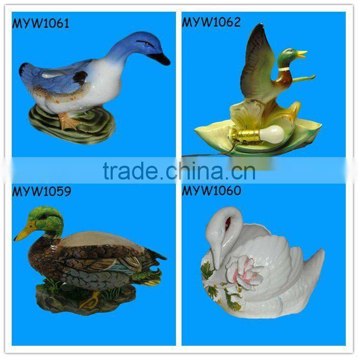 2012 unique fashion supply duck design ceramic wholesale flower pots