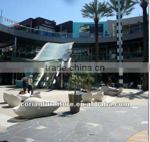 Designed made outdoor and indoor corian garden bench