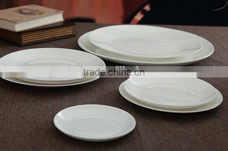 white fine porcelain ceramic dessert plate