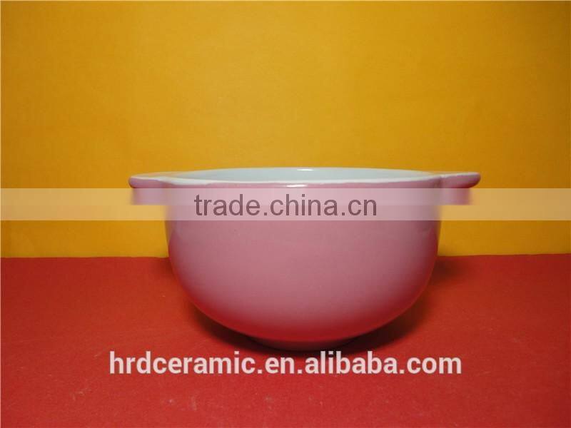 Stocked salad bowl fruit bowl in 17*13*8CM size ceramic bowl