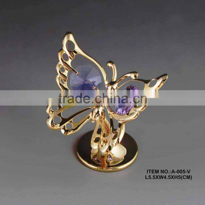 24k gold plated decorative butterfly