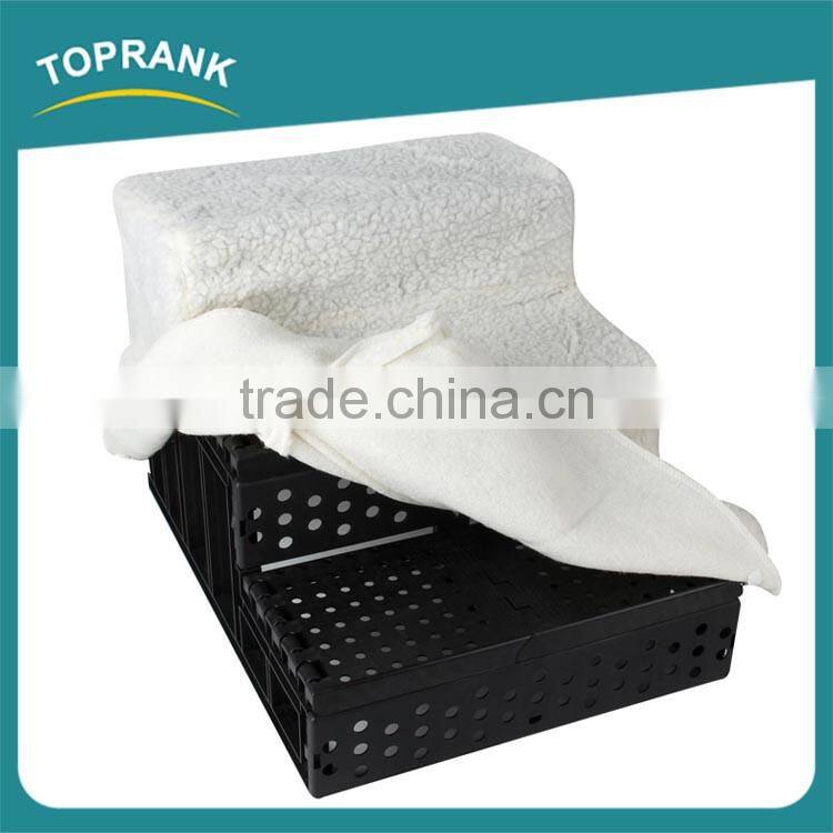 Hot sale easy move lightweight soft fleece cover portable pet dog stairs for beds