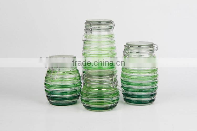 glass candy biscuits jars with sealed lid CK12