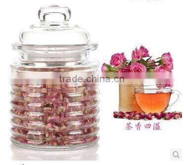 kitchen clear cylinder horizontal stripe glass spice jar