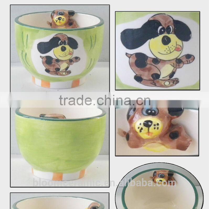 superior quality ceramic dog shaped bowl