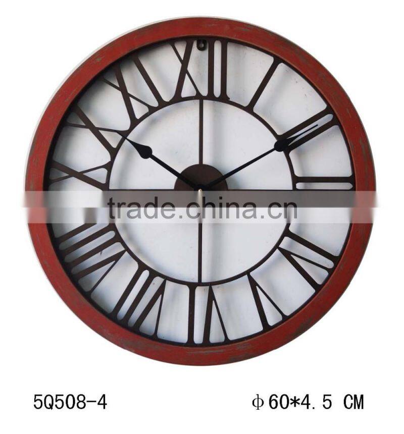 irregular 80"D antique black metal clock wall decorative