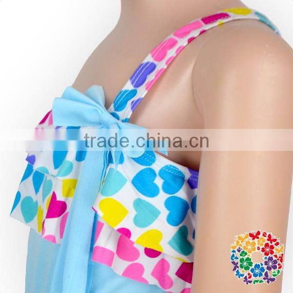 Baby 2 Piece Swimsuit Rainbow Heart Girls Bathing Suit