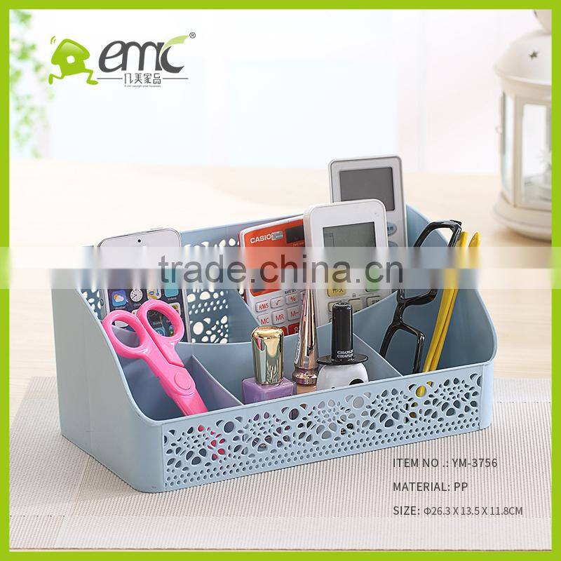 emc Desktop Household Makeup Storage Plastic Box with dividers