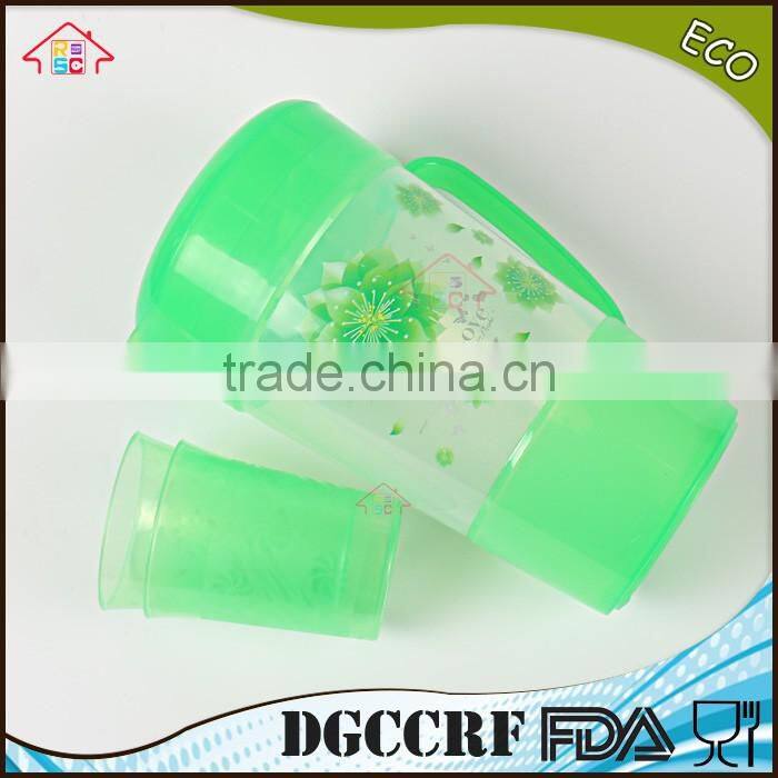 NBRSC Reusable PP Plastic Water Cup Teapot Set with Printing Set of 3