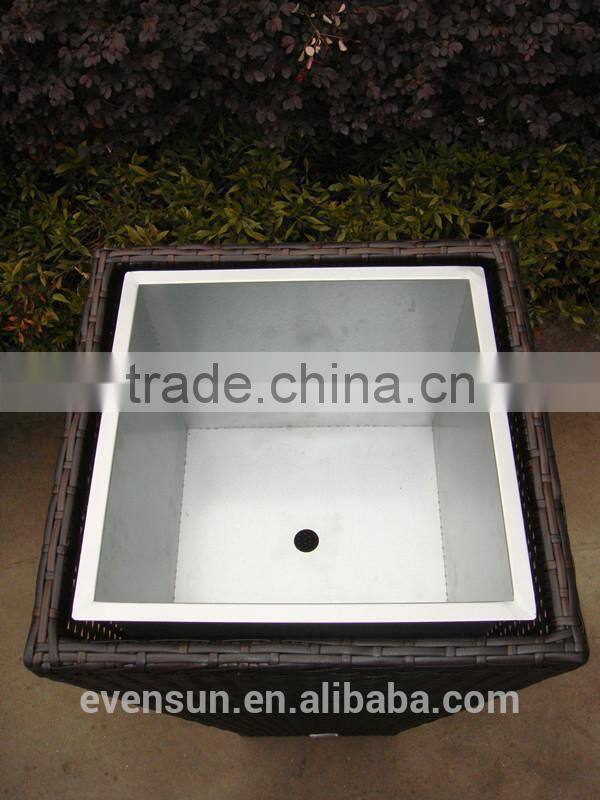 rattan flower pot garden