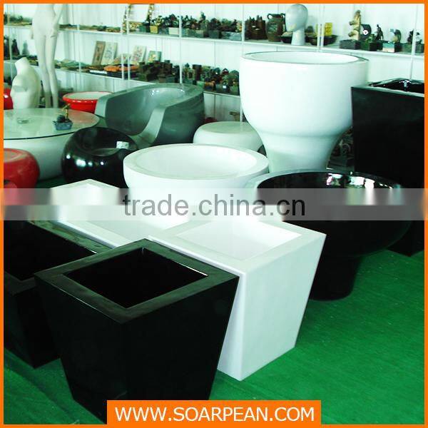 Home Decoration Giant Fiberglass Flowerpot
