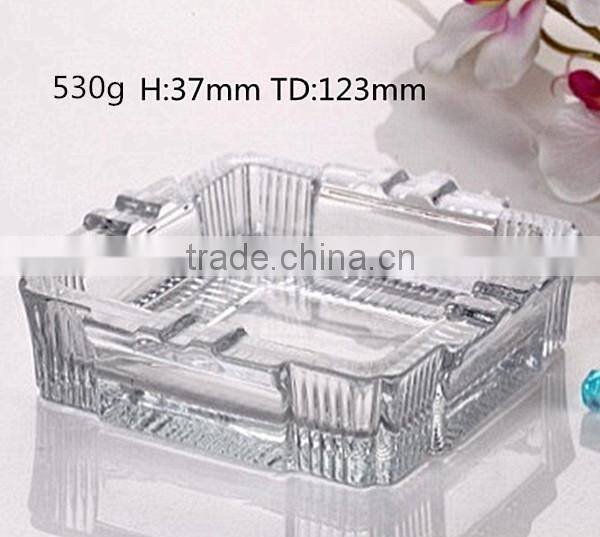 High Quality clear squared glass ashtray