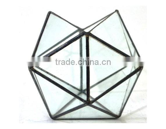 Geometric Stained And Handmade Glass Terrarium