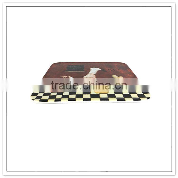 French style hot selling melamine baker printing plastic baguette cutting board