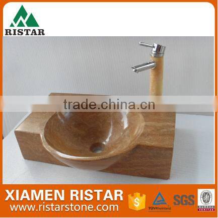 Natural yellow marble stone bathroom basins and stone sinks RST-RB119