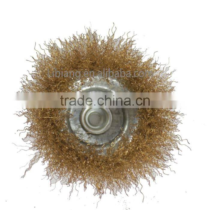 small circular brass wire brush