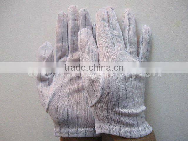 DDSAFETY 2017 Hot Sale With 5Years Experience Nylon Gloves Nylon Stitched With Hem Anti Static Glove